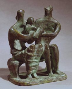Maquette for Family Group 1945 by Henry Moore OM, CH 1898-1986